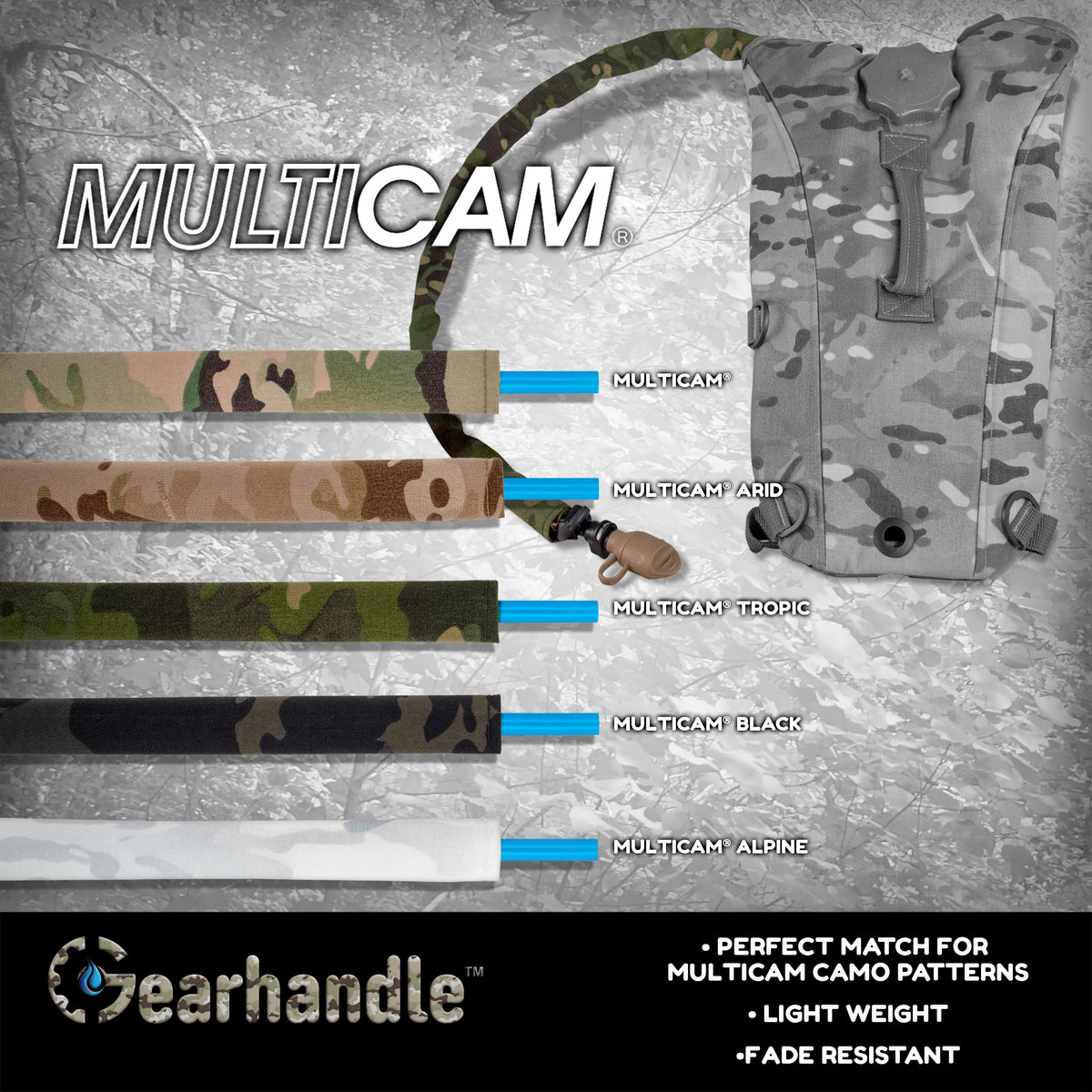 Multicam Alpine Non Insulated Drink Tube Sleeve