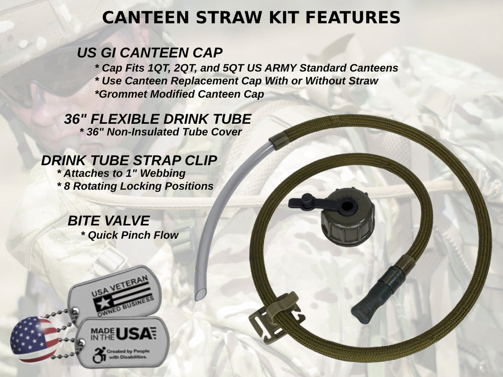 Canteen Cap wth Straw - J paper